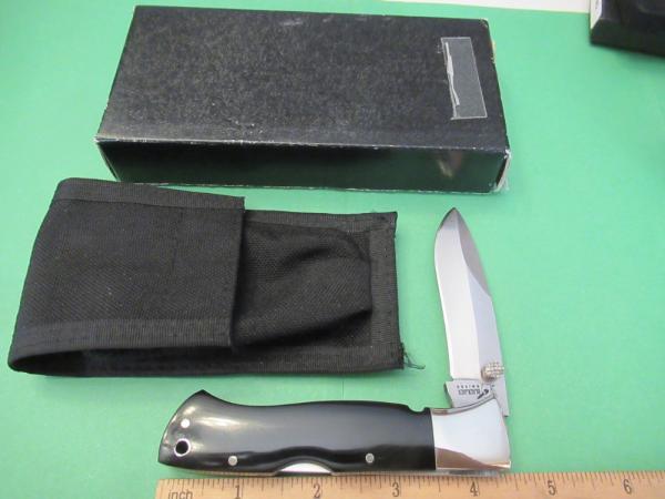 Black Jack Knives Black Micarta Mid-Folding  Mamba  Model BJ-90