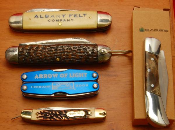 Lot #27 - Sarge, A. Field & Co., Schrade and Camco - Big Savings on this 5 Knife Lot! Lot #27 - Sarge, A. Field & Co., Schrade and Camco - Big Savings on this 5 Knife Lot!