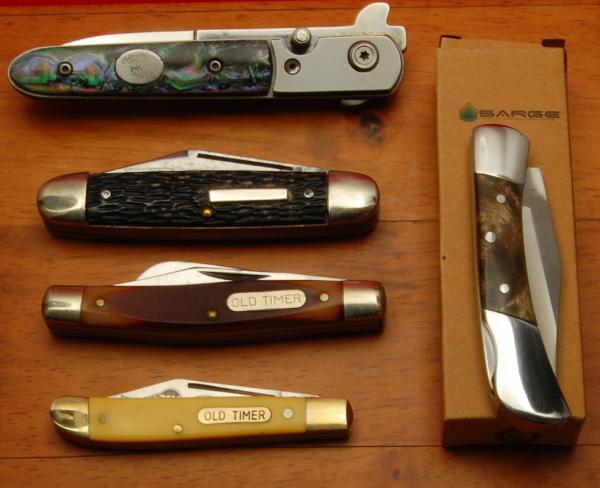 Lot #8 - Sarge, Schrade, Hollinger and Steel Warrior - Big Savings on This 5 Knife Lot! Lot #8 - Sarge, Schrade, Hollinger and Steel Warrior - Big Savings on This 5 Knife Lot!