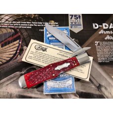 Case Classic 61050 L SAB Swing guard Lockback Red Banana Bone Knife w/Box & COA