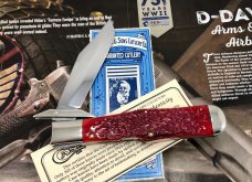 Case Classic 61050 L SAB Swing guard Lockback Red Banana Bone Knife w/Box & COA   