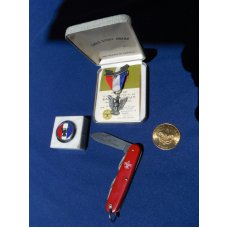 Imperial USA Official Boy Scouts of America BSA Red Multi-Tool Pocket Knife Eagle Scout Medal Extras