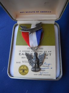 Imperial USA Official Boy Scouts of America BSA Red Multi-Tool Pocket Knife Eagle Scout Medal Extras
