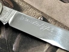 Case XX Classic Prototype Glitter Stripe Knife w/ Cheetah Etch & Zipper Shield SUPER RARE   