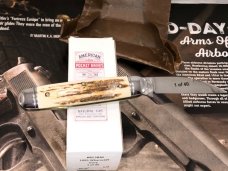 Schatt & Morgan 99 Exotic Mammoth Ivory Bark Fossil Executive Jack Knife Mint w/Box Queen Cutlery Co