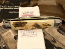 Schatt & Morgan 99 Exotic Mammoth Ivory Bark Fossil Executive Jack Knife Mint w/Box Queen Cutlery Co