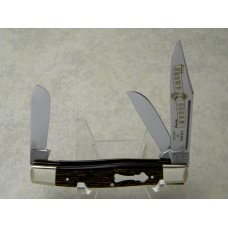 Fight'n Rooster Germany Celebrated Brown & Gold Stripe 1986 Brown Sugar Stockman Knife