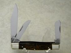 Fight'n Rooster Germany Celebrated Brown & Gold Stripe 1986 Brown Sugar Stockman Knife