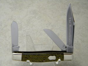 Fight'n Rooster Germany Gold & Black Stripe "The Kentuckian" Stockman Knife