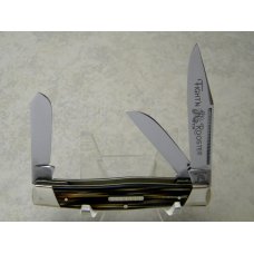 Fight'n Rooster Germany Celebrated Silver Gold Black Stockman Knife