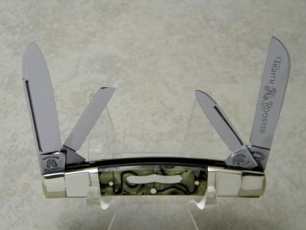 Fight'n Rooster Germany Celebrated Pearl & Black Stepped Bolsters 4 Blade Congress Knife Fight'n Rooster Germany Celebrated Pearl & Black Stepped Bolsters 4 Blade Congress Knife