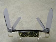 Fight'n Rooster Germany Celebrated Pearl & Black Stepped Bolsters 4 Blade Congress Knife