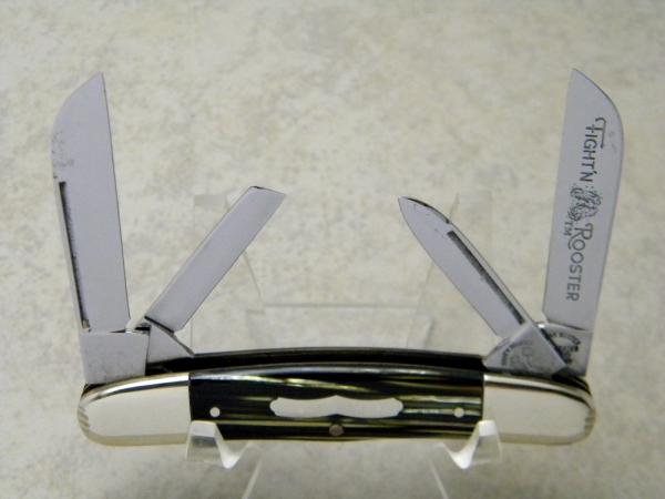 Fight'n Rooster Germany Celebrated Gold & Black Stripe 4 Blade Congress Knife