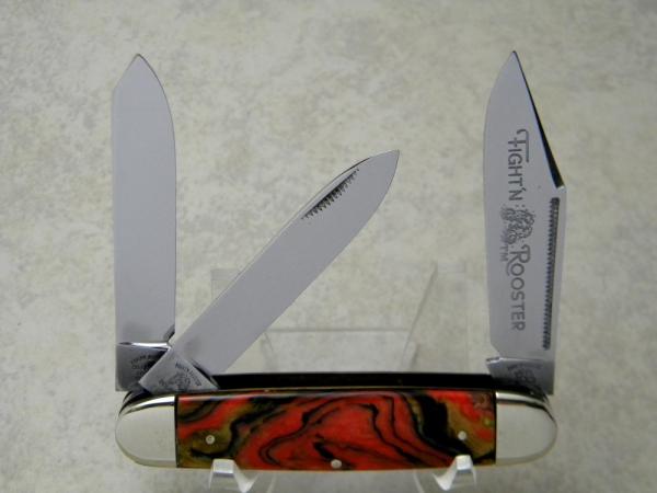 Fight'n Rooster Germany Celebrated Rose, Gold & Black 3 Backspring Whittler Knife - 1 of 250 Fight'n Rooster Germany Celebrated Rose, Gold & Black 3 Backspring Whittler Knife - 1 of 250