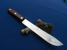 Case XX 8" butcher Knife VTG NICE BROWN WOOD 2147079