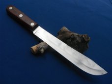 Case XX 8" butcher Knife VTG NICE BROWN WOOD 2147079