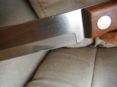 Case XX 8" butcher Knife VTG NICE BROWN WOOD 2147079