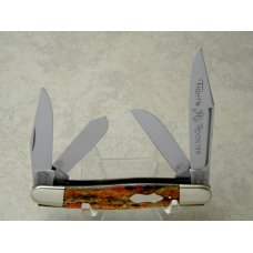 Fight'n Rooster Germany Celebrated Antique Christmas Tree 4 Blade Serpentine Stockman Knife