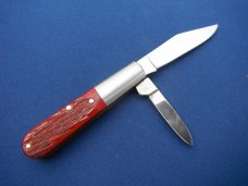 Vintage Boker Germany Tree Brand Barlow 2 blade Pocket Knife Jig bone scales With box and paper work