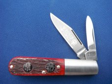Vintage Boker Germany Tree Brand Barlow 2 blade Pocket Knife Jig bone scales With box and paper work