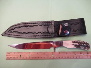 Wayne Hensley Custom Stag Handle Fixed Blade