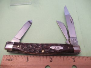 Case XX USA Brown Bone Discontinue Small Stockman Pattern # 6344 SP