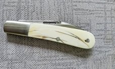K'roo Custom Sway Back,Viper, Wharncliffe Ivory Knife,NEW,2020, w/coa & new K'roo pocket slip,3.93"