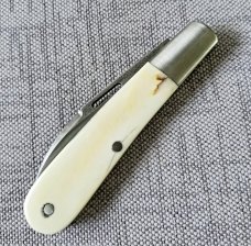 K'roo Custom Sway Back,Viper, Wharncliffe Ivory Knife,NEW,2020, w/coa & new K'roo pocket slip,3.93"
