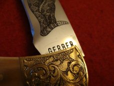 Gerber Folding Sportsman II Lockback Engraved and Etched Bicentennial 1976. 1 of only 200!