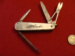 Remington 4-Blade Shadow Sleeveboard Lobster Knife Pattern R7364. Genuine Pearl Handles. 1920-1939