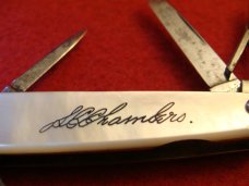 Remington 4-Blade Shadow Sleeveboard Lobster Knife Pattern R7364. Genuine Pearl Handles. 1920-1939 