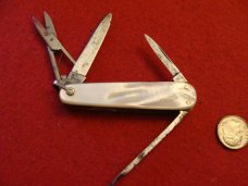 Remington 4-Blade Shadow Sleeveboard Lobster Knife Pattern R7364. Genuine Pearl Handles. 1920-1939 
