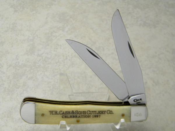 Case XX USA 1997 W.R. Case & Sons Cutlery Co. Celebration Bone 6254 WH SS Wharncliffe Trapper Knife Case XX USA 1997 W.R. Case & Sons Cutlery Co. Celebration Bone 6254 WH SS Wharncliffe Trapper Knife