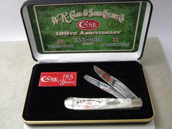 Case XX USA 2014 Pearl 9254 SS 125th Anniversary Trapper Knife NIB Case XX USA 2014 Pearl 9254 SS 125th Anniversary Trapper Knife NIB