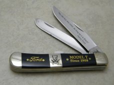 Case XX USA 6 Dot Black Ford Model T 2254 SS Trapper Knife in Box