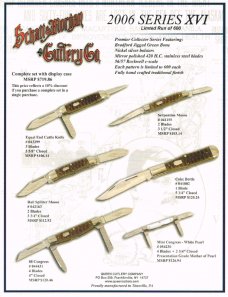 Schatt &  & Morgan, Keystone Series XVI Bradford Jigged Green Bone Serpentine Moose #041155: 2006
