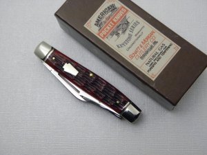 Schatt & Morgan, Keystone Series XVII Timeworn Red Jigged  Bone Stockman #043155: 2007