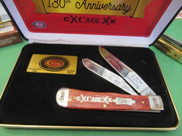 Case XX 130th Anniversary Red Smooth Bone Trapper Pattern # 6254 SS 