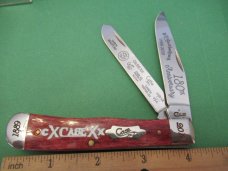 Case XX 130th Anniversary Red Smooth Bone Trapper Pattern # 6254 SS 
