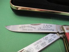 Case XX 130th Anniversary Red Smooth Bone Trapper Pattern # 6254 SS 