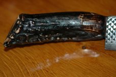 T. Openshaw antler horn handled hunting knife