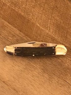 German Eye Big Chief Folding Hunter with stag handles