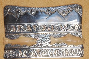 Zealandia silver and prehistoric walrus tusk pin