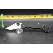 LNIB Highly modified Spyderco Para 3, mdx deep carry clip, wise men company signet ring and fang