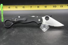 LNIB Highly modified Spyderco Para 3, mdx deep carry clip, wise men company  signet ring and fang 