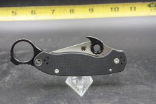 LNIB Highly modified Spyderco Para 3, mdx deep carry clip, wise men company  signet ring and fang 