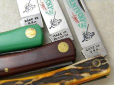 Set of 3 Case XX USA 1975 Kentucky Bicentennial Sodbuster Knife in Box