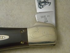 Case XX SS USA BCH1050 Buffalo Horn Folding Hunter Coke Bottle Knife and 1 oz Silver Coin in Box