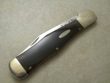 Case XX SS USA BCH1050 Buffalo Horn Folding Hunter Coke Bottle Knife and 1 oz Silver Coin in Box