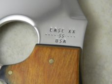 Case XX SS USA 9 Dot (1981) Wood Caribou Skinner Knife and Sheath - NIB